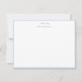 Pale Baby Blue Border Personalized Note Card Kaart (Voorkant)