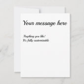 Pale blue and black diamond pattern RSVP kaartje (Achterkant)