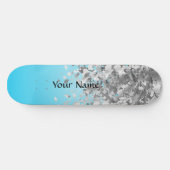 Pale blue and vervalglitter skateboard (Horizontaal)