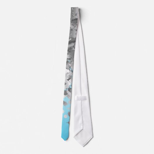 Pale blue and vervalglitter stropdas (Achterkant)