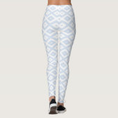 Pale blue and white diamond pattern leggings (Achterkant)