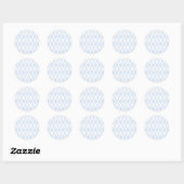 Pale blue and white diamond pattern ronde sticker (Vel)