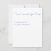 Pale blue and white diamond pattern RSVP kaartje (Achterkant)
