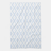 Pale blue and white diamond pattern theedoek (Verticaal)