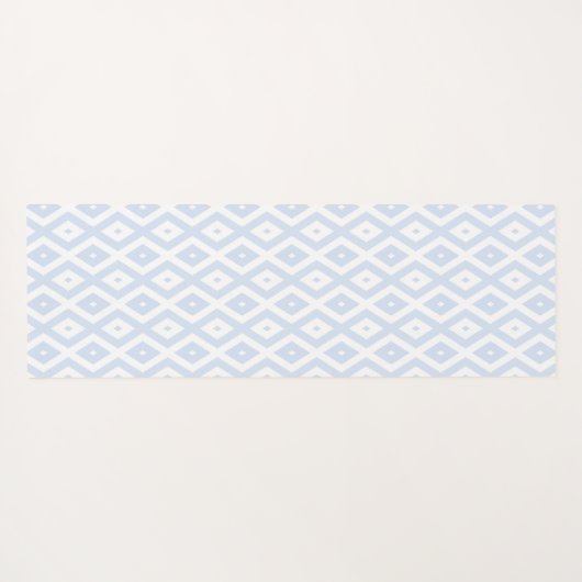 Pale blue and white diamond pattern yogamat (Achterkant (horizontaal))