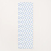 Pale blue and white diamond pattern yogamat (Voorkant)