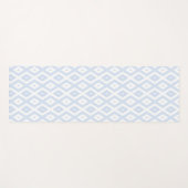 Pale blue and white diamond pattern yogamat (Voorkant (horizontaal))