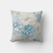 Pale Blue and White Floral Kussen (Voorkant)