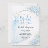 Pale Blue Bridesmaid Dress Bridal Shower Kaart (Voorkant)