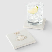 Pale Blue Cloud Nine Stenen Onderzetter (Zijkant)