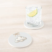 Pale Blue Cloud Nine Zandsteen Onderzetter (Zijkant)