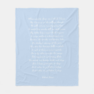 Pale Blue Custom Poem Song Lyric Quote  Fleece Deken