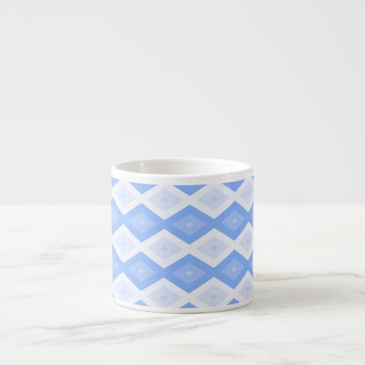 Pale blue diamond pattern espresso kop (Voorkant)
