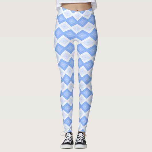 Pale blue diamond pattern leggings (Voorkant)