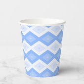 Pale blue diamond pattern papieren bekers (Achterkant)
