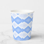 Pale blue diamond pattern papieren bekers (Rechts)