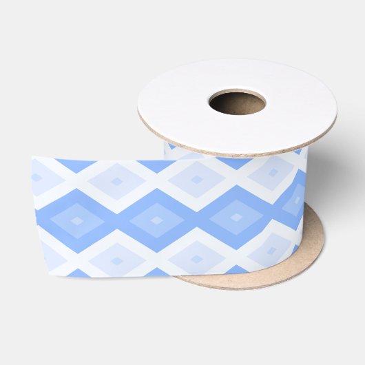 Pale blue diamond pattern satijnen lint (Spoel)