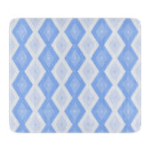 Pale blue diamond pattern snijplank (Voorkant)