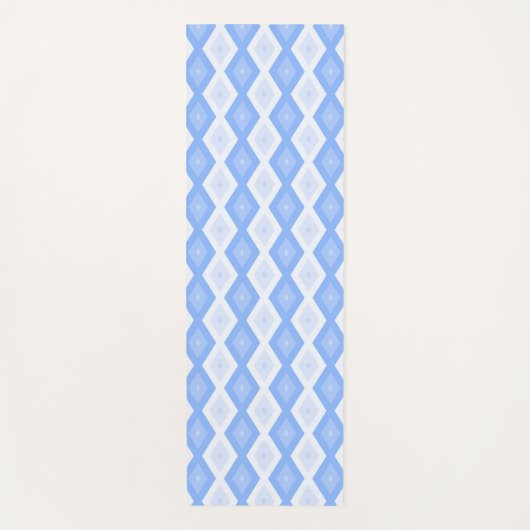 Pale blue diamond pattern yogamat (Voorkant)