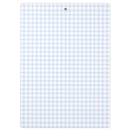 Pale Blue Gingham Classic Monogram  Klembord (Achterkant)