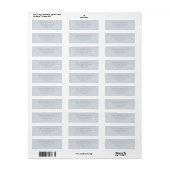 Pale Blue Retro Sterren Retouradres Etiket (Full Sheet)