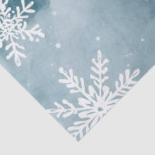 Pale Blue Snowflakes Watercolor Winter Holiday Tissuepapier (Detail)