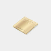 Pale Gold Glitter Drips Glans Post-it® Notes (Schuin)