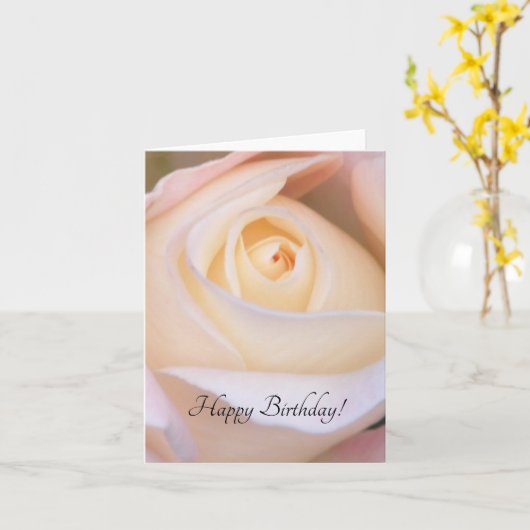 'Pale Gold Rose' Kaart (Gele Bloem)