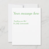 Pale green and white diamond pattern RSVP kaartje (Achterkant)