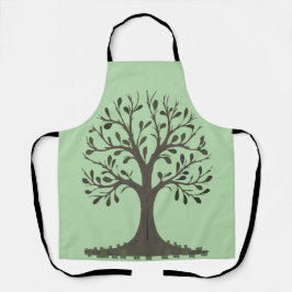🌳 Pale Green Tree of Life Apron - Kitchen Schort