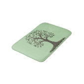 🌳 Pale Green Tree of Life Bath Mat Bathroom Dec (Gekanteld)