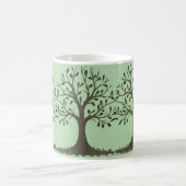🌳 Pale Green Tree of Life Coffee Mug Koffiemok (Center)