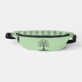 🌳 Pale Green Tree of Life Fanny Pack - Travel Heuptasje