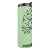 🌳 Pale Green Tree of Life Insulated Water Bottle Thermosbeker (Gedraaid links)