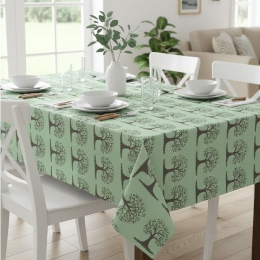 🌳 Pale Green Tree of Life Tablecloth Tafelkleed