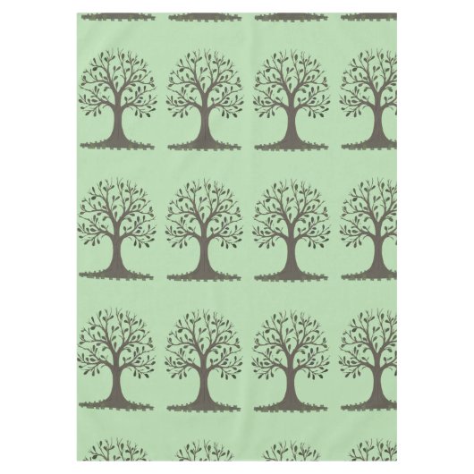 🌳 Pale Green Tree of Life Tablecloth Tafelkleed (Voorkant)