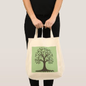 🌳 Pale Green Tree of Life Tote Bag - Book🛍️ (Voorkant (product))