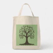 🌳 Pale Green Tree of Life Tote Bag - Book🛍️ (Achterkant)