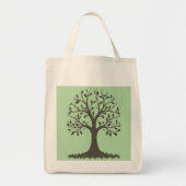 🌳 Pale Green Tree of Life Tote Bag - Book🛍️ (Voorkant)