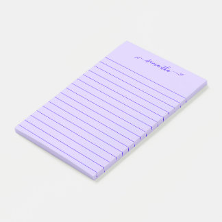 Pale Lavender Cute Bow Signature Name Post-it® Notes