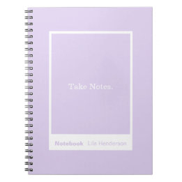 Pale Lavender Purple Block Quote Classic Notitieboek