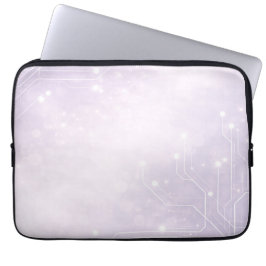 Pale lilac and pearl gray AI art  Laptop Sleeve