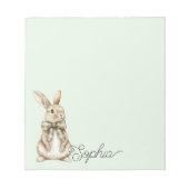 Pale Mint Bunny Rabbit   Notitieblok (Voorkant)