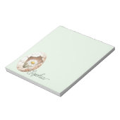 Pale Mint Egg Daisy Flower Notitieblok (Linkerzijde)