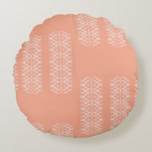 Pale Orange Round Pillow