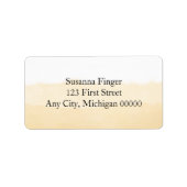 Pale Peach Watercolor Etiket (Voorkant)