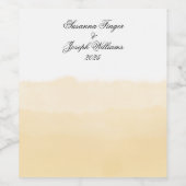 Pale Peach Watercolor Wijn Etiket (Enkel label)