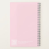 Pale Pink and White Checkerboard Notebook Notitieboek (Achterkant)