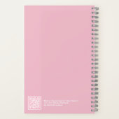 Pale Pink and White Checkerboard Notebook Notitieboek (Achterkant)