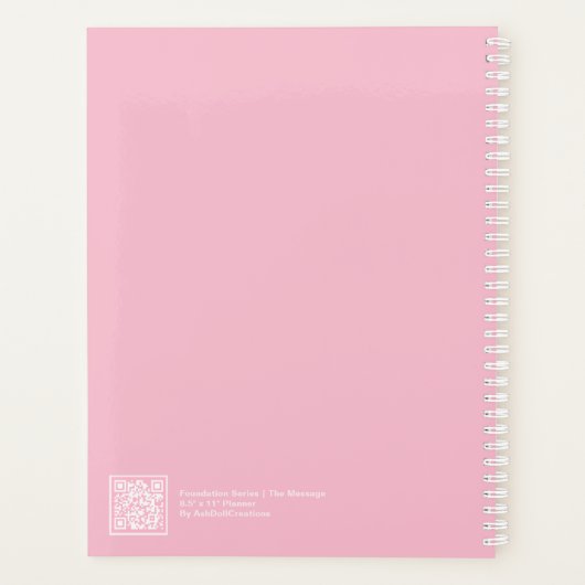 Pale Pink Block Quote | Fully Customizable Planner (Achterkant)